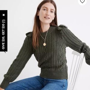 Madewell Hollydene Ruffle Shoulder sweater